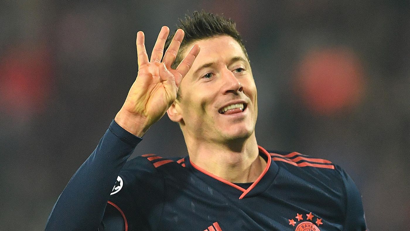 Robert Lewandowski, auteur d'un quadruplé face à l'Étoile Rouge de Belgrade