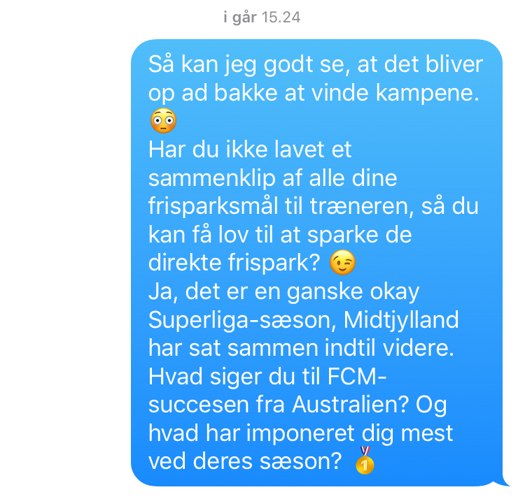 SMS-dagbog med Jakob Poulsen