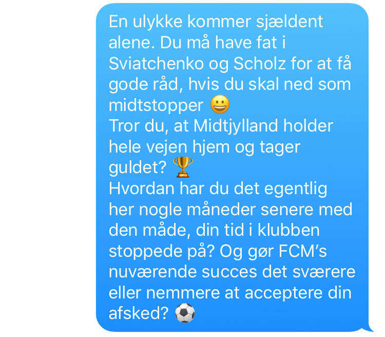 SMS-dagbog med Jakob Poulsen