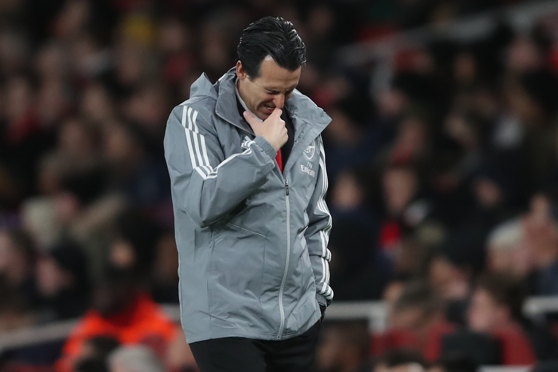 Unai Emery manager of Arsenal during the UEFA Europa League group F match between Arsenal FC and Eintracht Frankfurt at Emirates Stadium on November 28