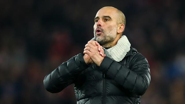 Guardiola : "Ce serait un peu fou de ne penser qu'au titre" Guardiola : "Ce serait un peu fou de ne penser qu'au titre"
