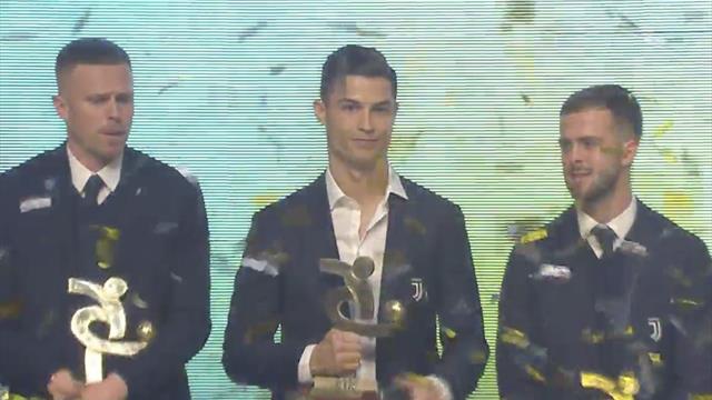 Cristiano recogió un premio de la Serie A y Neymar anunció su colonia durante el Balón de Oro