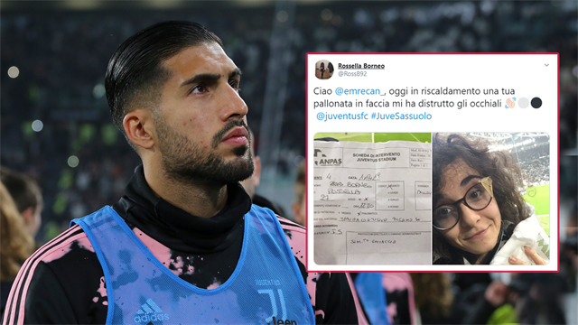 Emre Can ferisce tifosa nel riscaldamento, su Twitter le scuse: "Ti mando la mia maglia autografata"