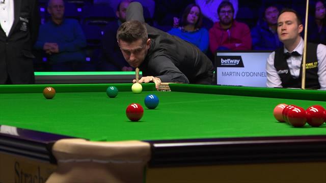 Mark Selby approaches victory with glorious long red Mark Selby approaches victory with glorious long red