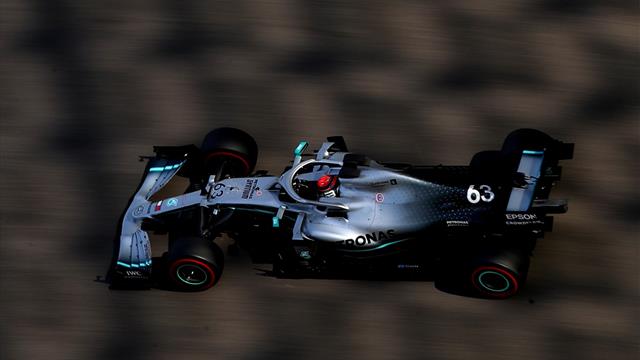 George Russell è il più veloce nei test di Abu Dhabi: Leclerc è 2°, ma finisce contro il muro