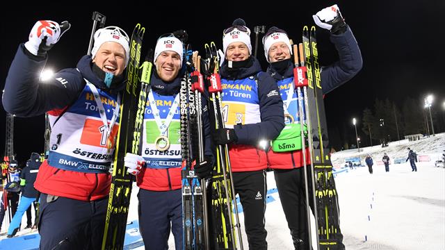 Norwegen jubelt in Östersund - Die Highlights der Männer-Staffel Norwegen jubelt in Östersund - Die Highlights der Männer-Staffel