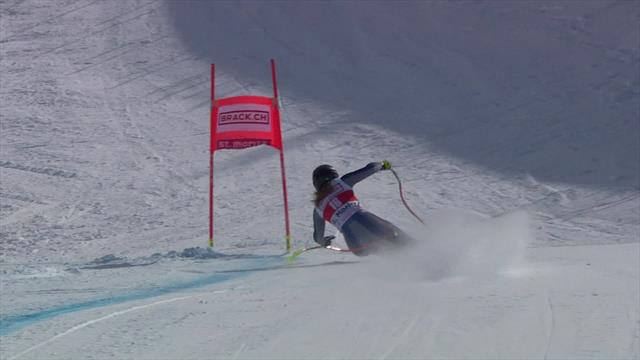 Goggia pierde un stick en pleno descenso del supergigante y acaba ganando la prueba Goggia pierde un stick en pleno descenso del supergigante y acaba ganando la prueba
