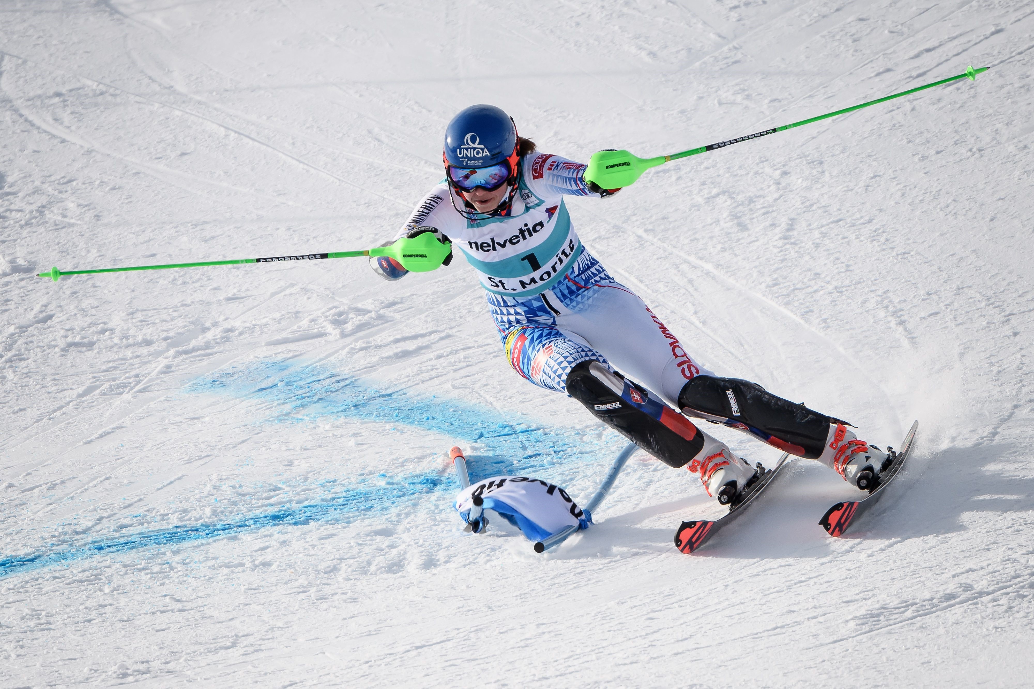 Petra Vhlova lors du slalom parallèle de St. Moritz le 15 décembre 2019