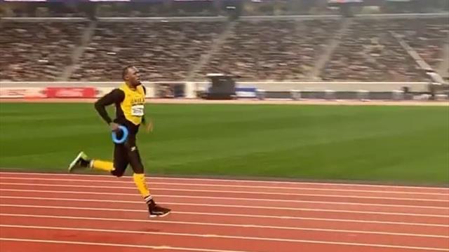 La reaparición de un Usain Bolt pasado de peso para inaugurar el estadio olímpico de Tokio 2020 La reaparición de un Usain Bolt pasado de peso para inaugurar el estadio olímpico de Tokio 2020