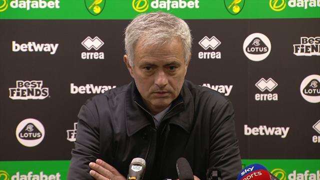 Mourinho: We gave Norwich a December 28th present Mourinho: We gave Norwich a December 28th present