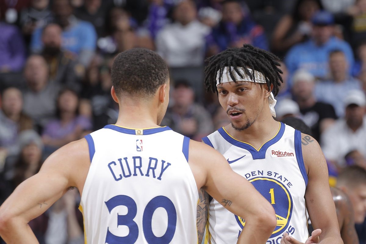 Damion Lee ve Stephen Curry | Golden State Warriors