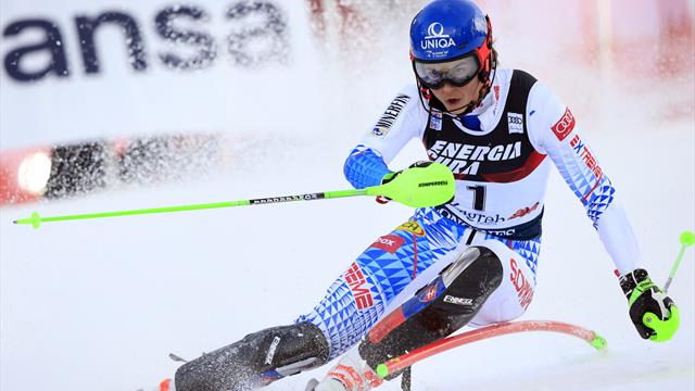 Impressive Vlhova holds off Shiffrin to end American’s slalom run