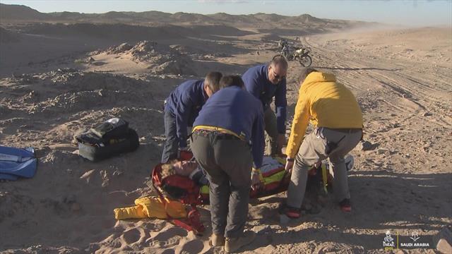 Dakar 2020: Espectacular accidente de Van Beveren que le obligó a retirarse Dakar 2020: Espectacular accidente de Van Beveren que le obligó a retirarse