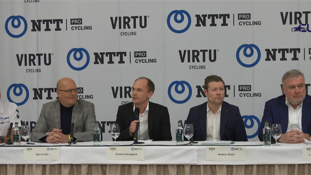 Bjarne Riis og Virtu Cycling indgår samarbejde med NTT Pro Cycling: Se hele pressemødet her Bjarne Riis og Virtu Cycling indgår samarbejde med NTT Pro Cycling: Se hele pressemødet her