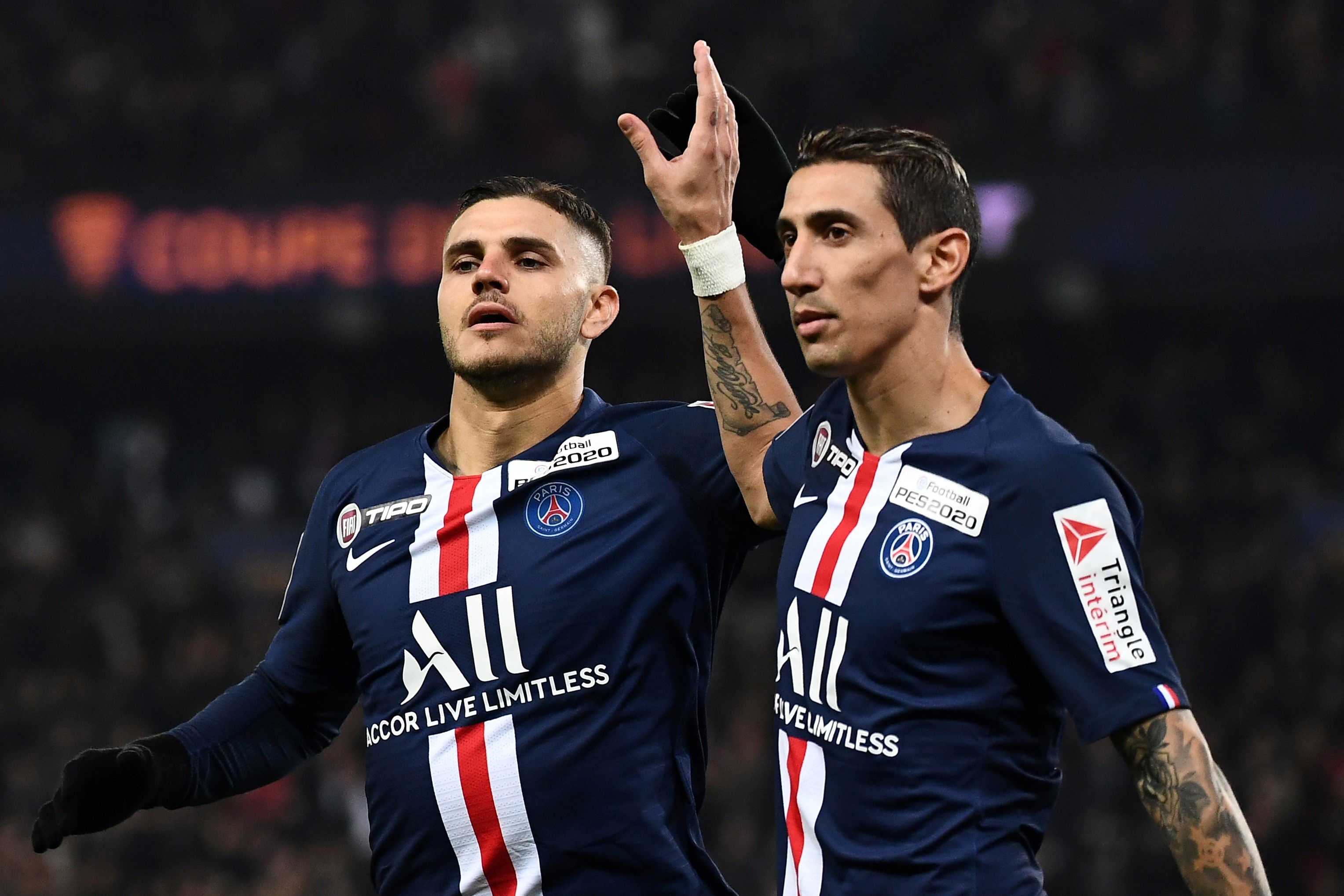Mauro Icardi et Angel Di Maria
