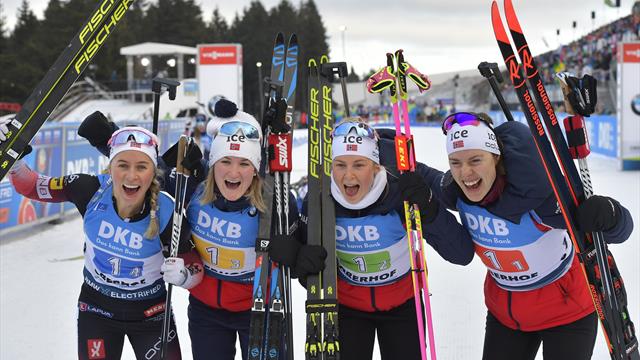 Highlights: Norway claim women's relay Highlights: Norway claim women's relay