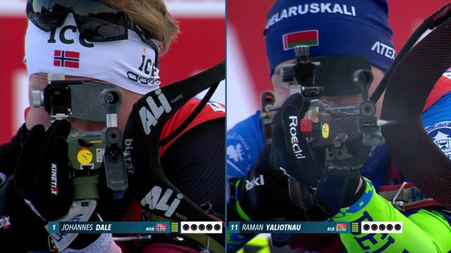 Esquí, Biatlón: Espectáculo en los relevos de Oberhorf con caídas y un final de infarto Esquí, Biatlón: Espectáculo en los relevos de Oberhorf con caídas y un final de infarto