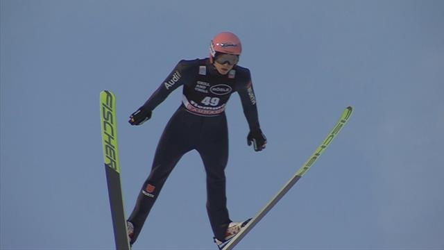 Karl Geiger produces the Jump of the Day at Val di Fiemme Karl Geiger produces the Jump of the Day at Val di Fiemme