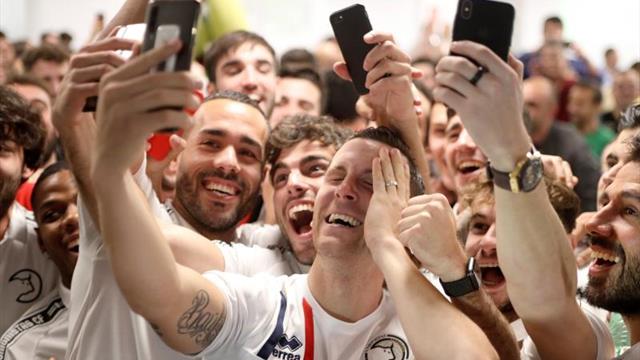 El júbilo y la emoción llegó al Unionistas tras el 'gordo' de la Copa del Rey