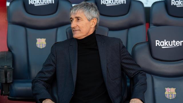 Setién, satisfecho con el juego del Barça en su estreno en el Camp Nou Setién, satisfecho con el juego del Barça en su estreno en el Camp Nou
