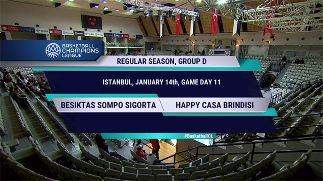 Highlights: Besiktas Sompo Sigorta-Happy Casa Brindisi 96-67 Highlights: Besiktas Sompo Sigorta-Happy Casa Brindisi 96-67