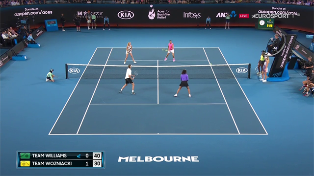No-Look di Nadal nell’ AO Rally for Relief, applausi dalla Rod Laver Arena No-Look di Nadal nell’ AO Rally for Relief, applausi dalla Rod Laver Arena