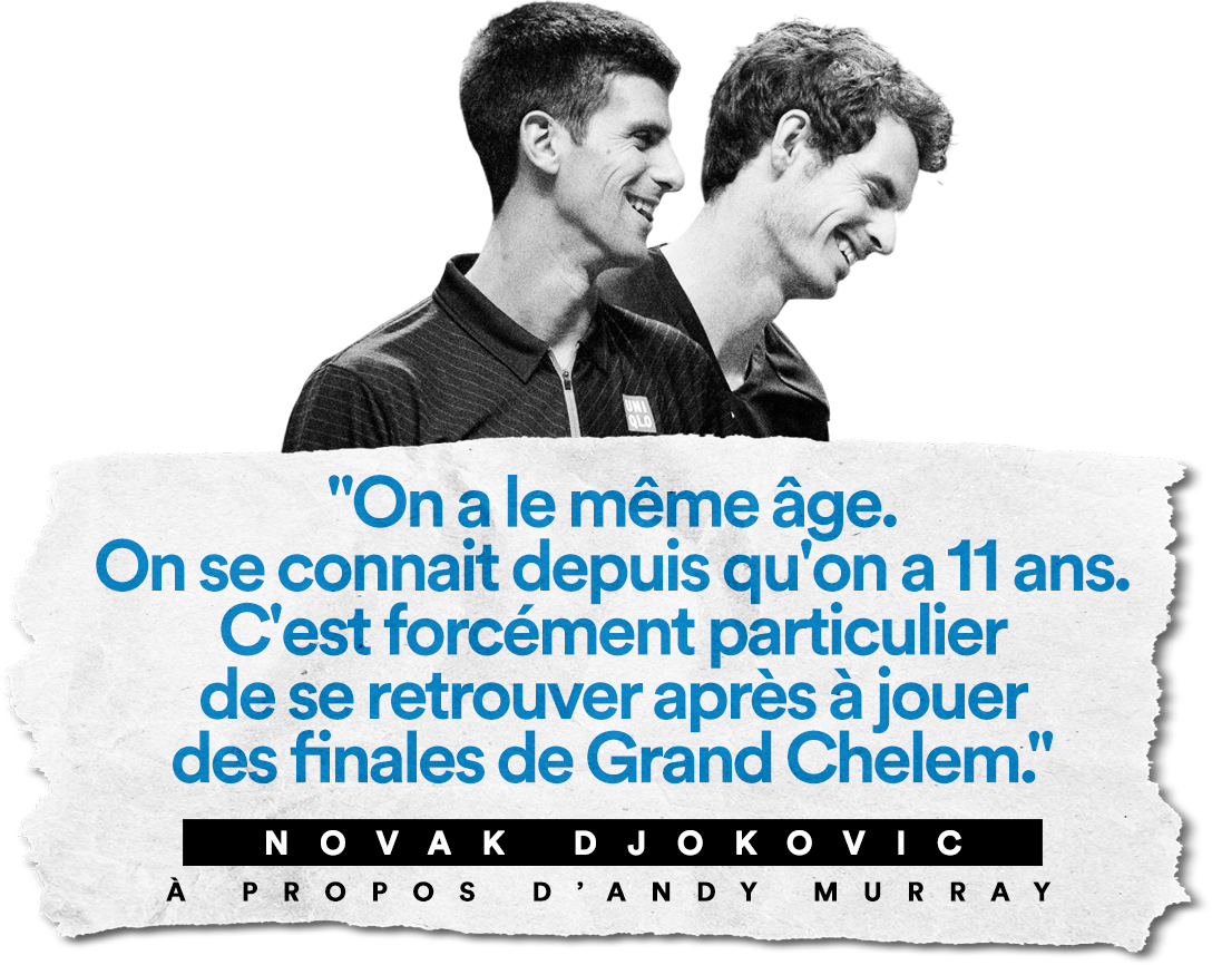 Novak Djokovic à propos d'Andy Murray.