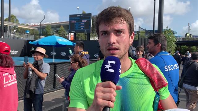 Pedro Martínez Portero atiende a Eurosport tras ganar su partido de previa Pedro Martínez Portero atiende a Eurosport tras ganar su partido de previa