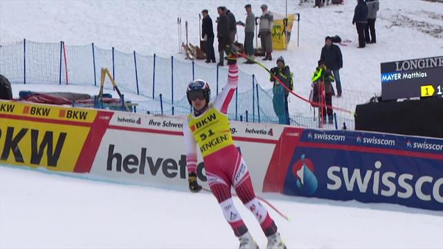 Mayer lays down gauntlet with huge downhill run Mayer lays down gauntlet with huge downhill run