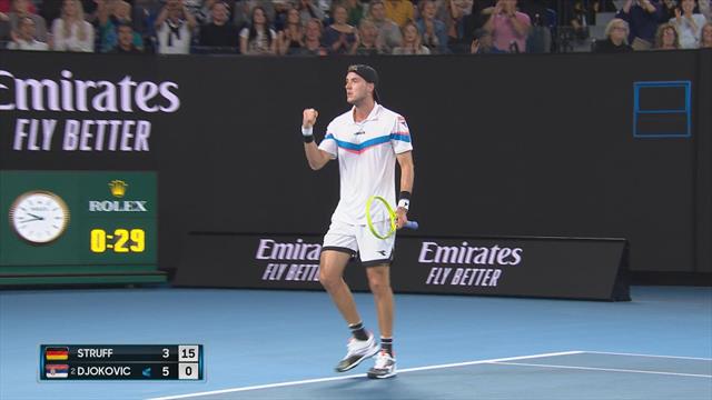 Sur ce point, Struff a cloué Djokovic Sur ce point, Struff a cloué Djokovic