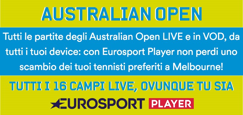 Gli Australian Open sono LIVE su Eurosport Player