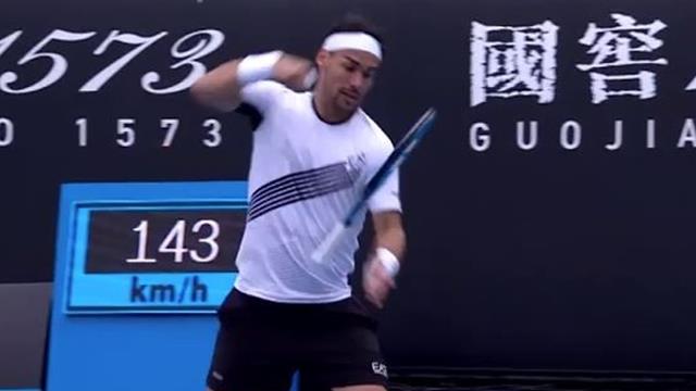 Furious Fognini punches racket Furious Fognini punches racket