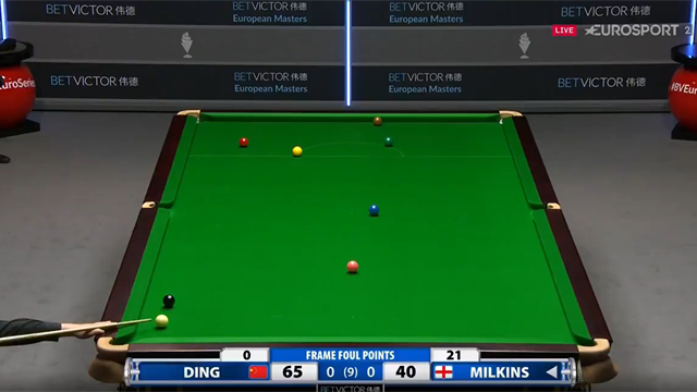 6 attempts, 21 points conceded, favour returned - Milkins' patience repaid against Ding 6 attempts, 21 points conceded, favour returned - Milkins' patience repaid against Ding