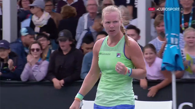 Australian Open | Het winnende punt van Kiki Bertens tegen Rodionova Australian Open | Het winnende punt van Kiki Bertens tegen Rodionova