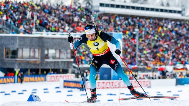 Une frayeur, puis une chute : l'improbable couac de Fourcade sur le pas de tir Une frayeur, puis une chute : l'improbable couac de Fourcade sur le pas de tir
