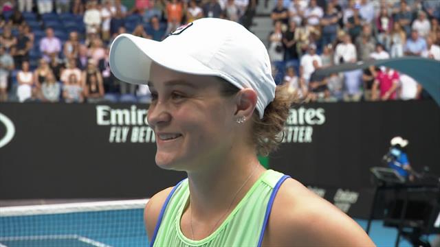 Barty: That was the best I've played all summer Barty: That was the best I've played all summer