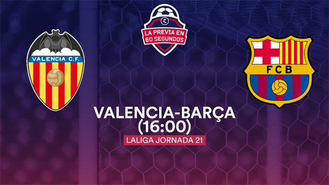 La previa en 60" del Valencia-Barcelona: Prueba de fuego para Setién (16:00) La previa en 60" del Valencia-Barcelona: Prueba de fuego para Setién (16:00)