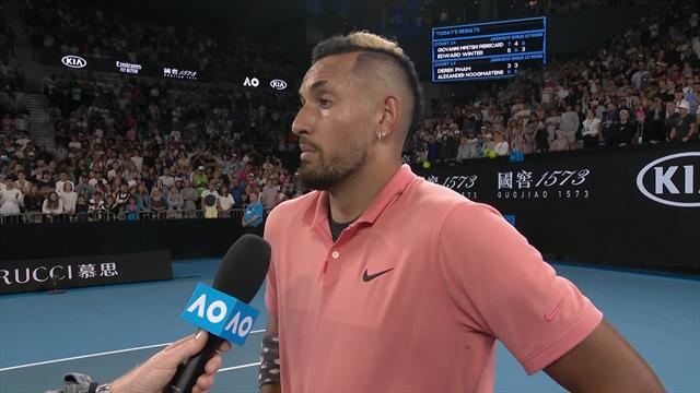 Australian Open Het on court interview met Nick Kyrgios Australian Open Het on court interview met Nick Kyrgios