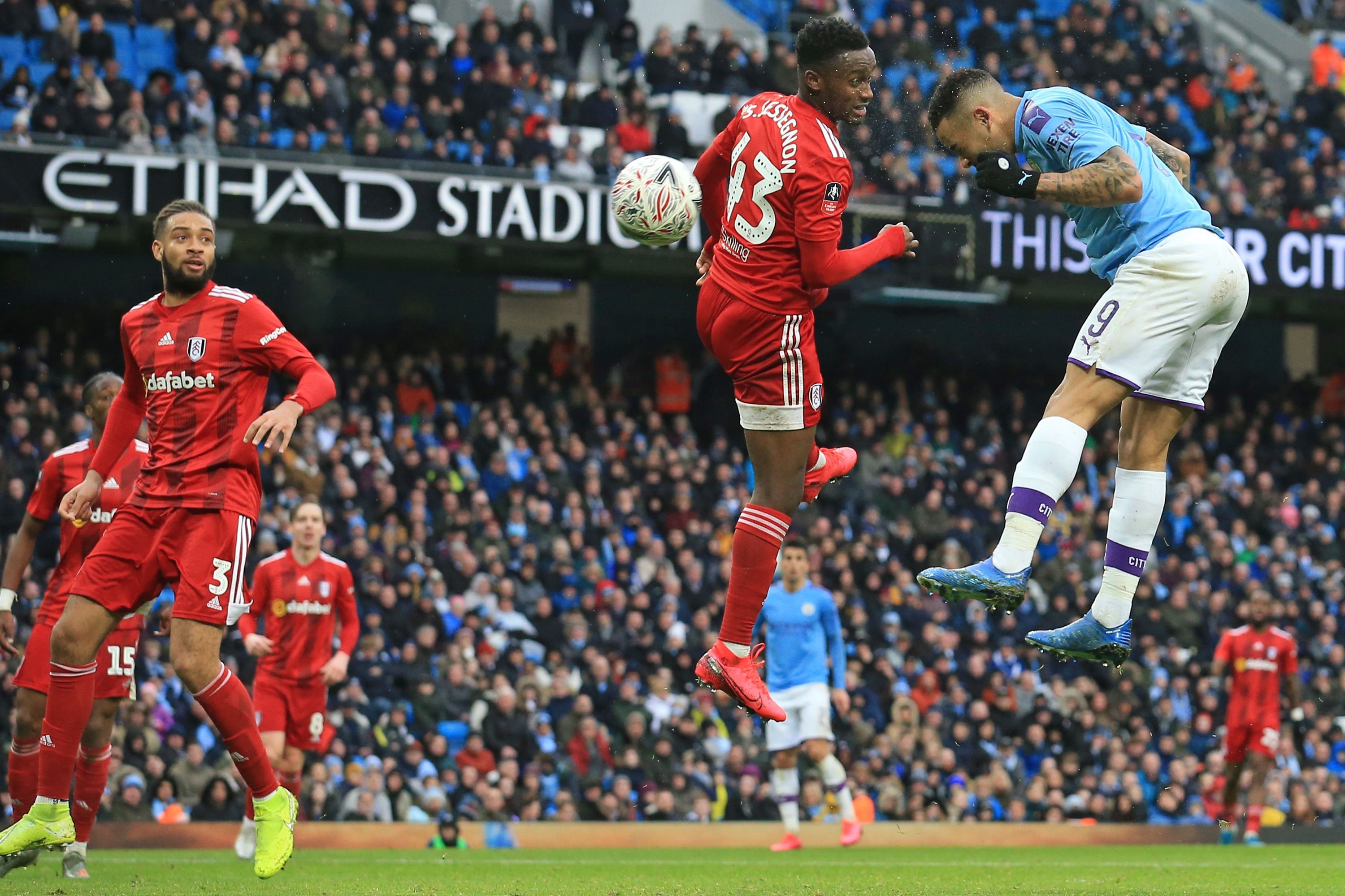 Gabriel Jesus lors de Manchester City - Fulham en FA Cup le 26 janvier 2020