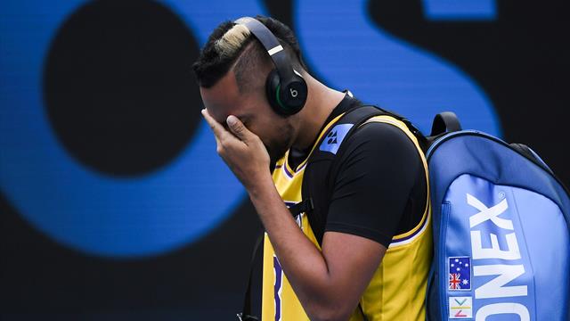 Kyrgios in tears as he comes on court for Nadal match, wearing Bryant shirt Kyrgios in tears as he comes on court for Nadal match, wearing Bryant shirt