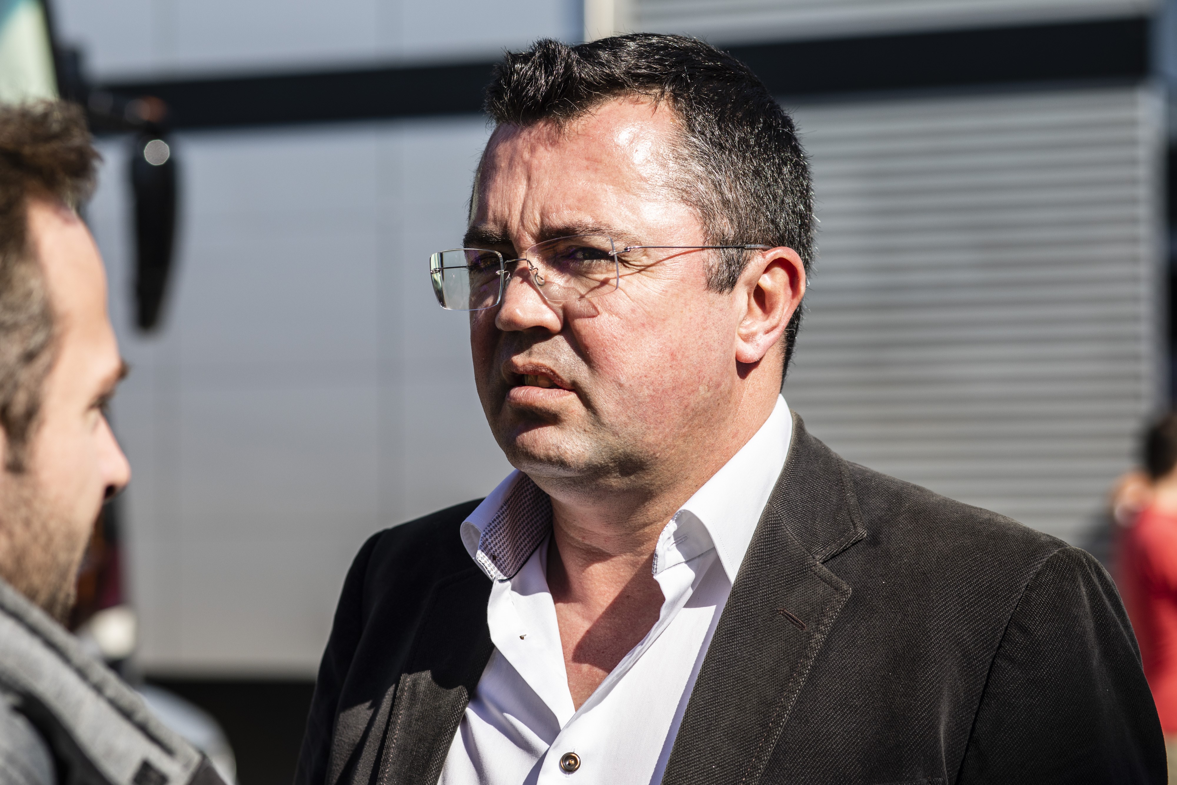 Eric Boullier (Mclaren) lors des tests à Montmelo le 27 février 2019