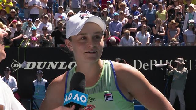 'I'm going to have a massive smile on my face' - Barty post-match 'I'm going to have a massive smile on my face' - Barty post-match