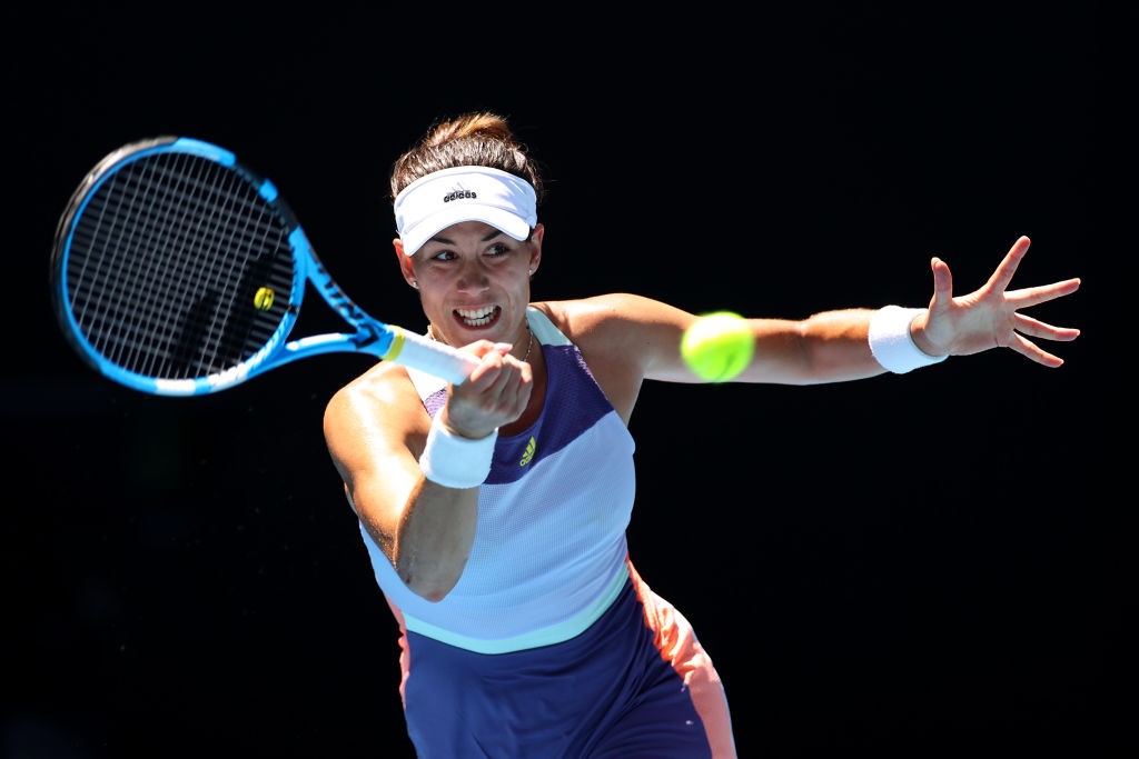 Garbiñe Muguruza durante el Open de Australia 2020