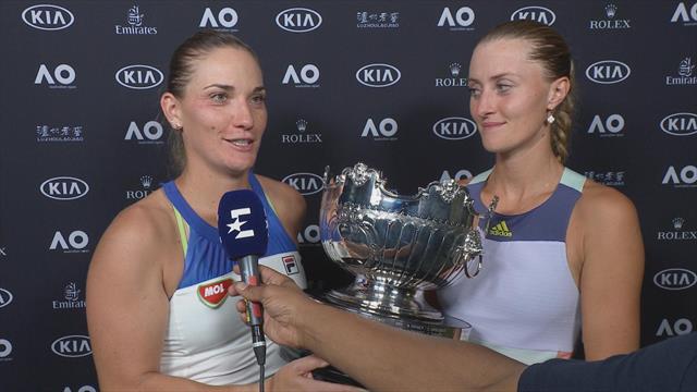 Australian Open | Kristina Mladenovic en Timea Babos interview Australian Open | Kristina Mladenovic en Timea Babos interview
