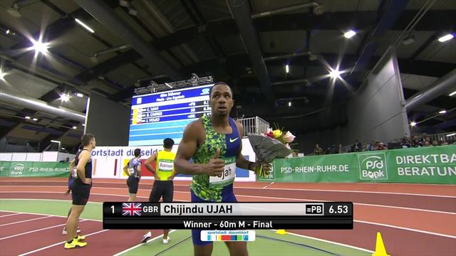 Ujah un souffle devant Carnes sur 60m Ujah un souffle devant Carnes sur 60m