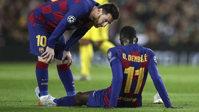 Barcelona's Dembele ruled out for six months after operation and will miss Euro 2020