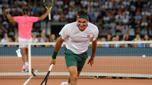 Un smash dos au filet et Nadal a mis un Federer tout sourire dans le vent Un smash dos au filet et Nadal a mis un Federer tout sourire dans le vent