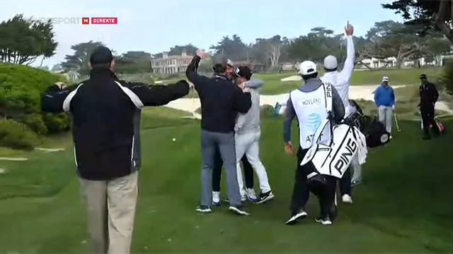 Slapp jubelen løs etter Hovlands hole-in-one: – Herlig! Slapp jubelen løs etter Hovlands hole-in-one: – Herlig!