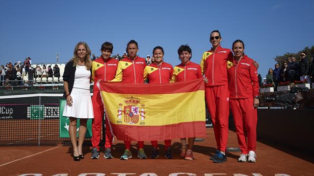 Spania s-a calificat la turneul final după ce a învins categoric Japonia în Fed Cup