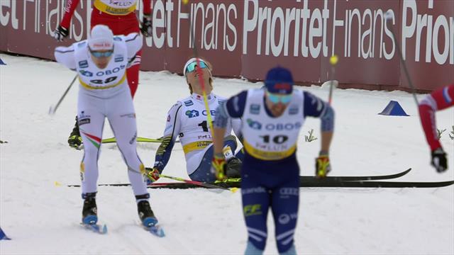 Controversy in the cross country as Svensson takes a tumble Controversy in the cross country as Svensson takes a tumble